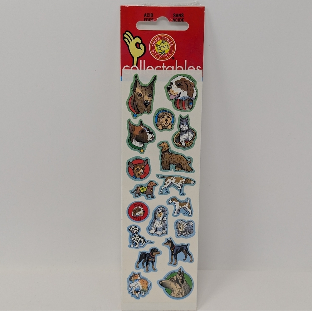 Okee Dokee Stickers Vintage Dogs Puppy